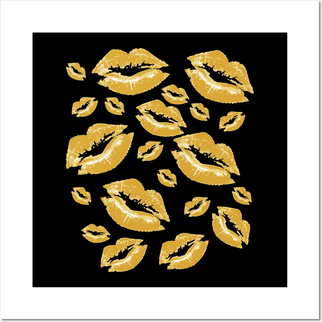 Cover Me In Kisses Opulent Lipstick Flirtatious Fun Wall Art by taiche